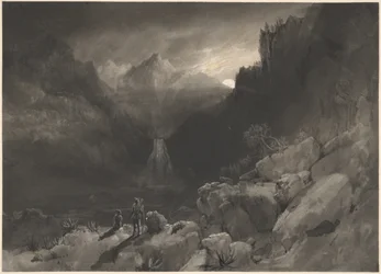 アメリカの情景、1832-1835年頃（グレー・ウォッシュ）