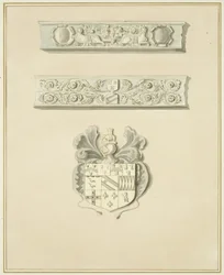 スモール・ストリート15番地のフェリックス・ファーレイの部屋の詳細（煙突を含む）（鉛筆・水彩・紙