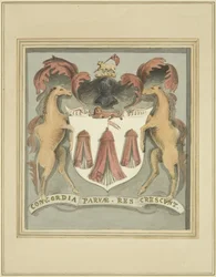 マーチャント・テイラーズ・アルムハウスのテーラーズ・アームズ（鉛筆・水彩・紙