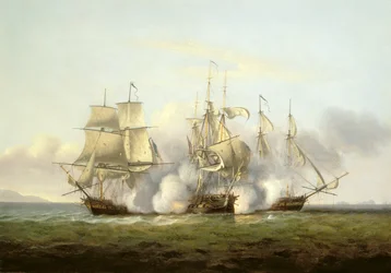 HMSゴアとフランスの旗艦「パリニュア」と「ピラード」（197354も参照）