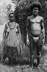 1922年、ニューギニア、大麻の略奪者によって示された死者の悲しみ