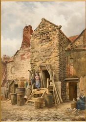 Old Sparrow Hall、Cullercoats（ボディカラー、鉛筆、紙にトイレ）