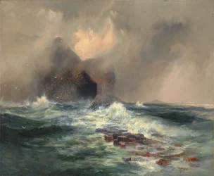 フィンガルの洞窟、スタッファ島、スコットランド 1884年 （油彩・キャンバス）