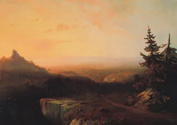 山の風景、1865年頃（キャンバスに油彩）