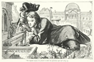 ジョナサン・スウィフトの『ガリバーズ・トラヴェルズ』のイラスト（彫刻）。