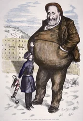 ウィリアム・マーシー "ボス "ツイード（1823-78）を描いた漫画（『ハーパース・ウィークリー』1872年1月6日号より）（彩色済み彫刻