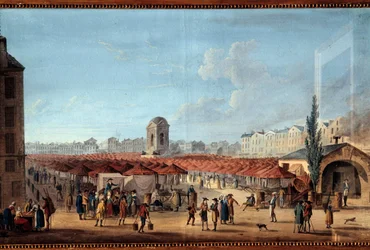 パリの「無辜の民の行進」 トマ・ノーデ（1778-1810）の絵画 1789年 カルナヴァレ美術館（パリ