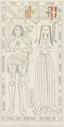 ペンクリッジ教会-ウィリアムウィンズベリーの墓：ペンとインクの描画、nd [1842-1845]（描画）