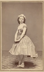 バレエ・ダンサーの肖像,c.1860年（写真）