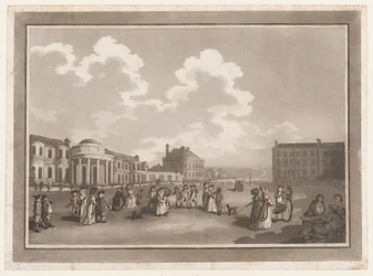 スタイン ブライトヘルムストーンへの遠足、1790 年 6 月 1 日、1790 年 6 月 1 日。作成者: Thomas Rowlandson、Samuel Alken。