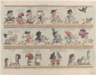A Pygmy Cat Hunt, Borders for Rooms and Halls, Plate 9, June 20, 1799., June 20, 1799.
