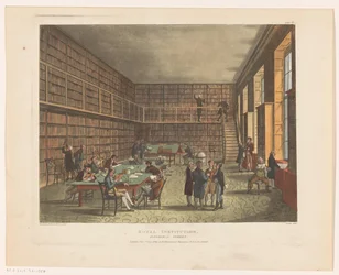 ロンドンの王立研究所の図書館 ロイヤル インスティテューション、アルベマール ストリート (オブジェクトのタイトル)