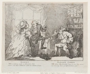 Bozzy and Madame Piozzi Frontispiece, Bozzy and Piozzi by Peter Pindar, 1780-86., 1780-86.