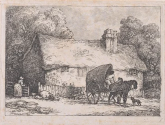 カートと豚のいるコテージ、1783-89年、1783-89年。