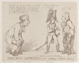 国務の口論を聞くジョン・ブル、1803 年 5 月 1 日、1803 年 5 月 1 日。