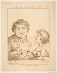 1800 年 1 月 21 日、Le Brun Travested、または情熱の似顔絵。