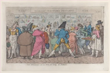 パリのRue du CoqのMusards Rue CoqのDawdlers、ca。 1810年頃。 1810年。