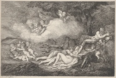 火星と眠る金星とプッティ、1799., 1799.