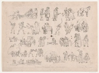 Plate 4, Outlines of Figures, Landscapes and Cattle... for the Use of Learners, Ma..., 1790 年 3 月 8 日。