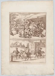 ポット フェア ケンブリッジ、および、カレッジ ゲート、1780-90 年、1780-90 年。