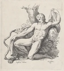 裸の男を攻撃する蛇, 1799., 1799.