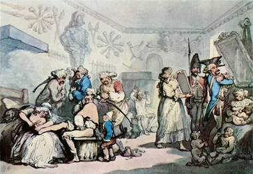 フランスの兵舎の内部、1787年、1929年
