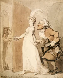 「タッチ・フォー・タッチ、または完全な診療を行う女性医師」、1790年代