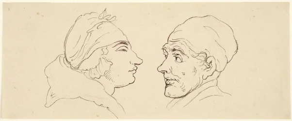2つの風刺画：男性と女性