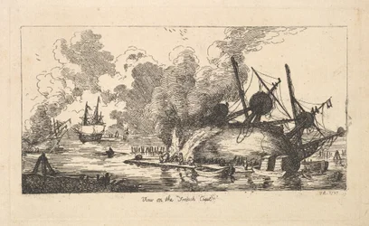 1787年のフランス海岸の眺め。