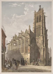 パリ、ゲント、アントワープ、ルーアンの絵のように美しい建築物: パリのサン セヴラン