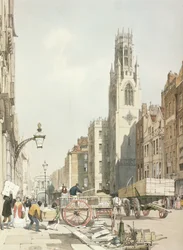 St. Dunstan&39;s、Fleet Street、from&39;London As It Is &39;、刻印、パブ。アーティストによる