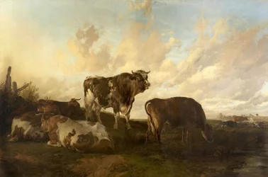 1851年の牧草地での安息