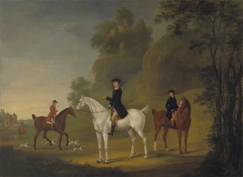 Lord Bulkeley ja hänen Harriers, hänen metsästäjä John Wells ja Whipper-In R. Jennings
