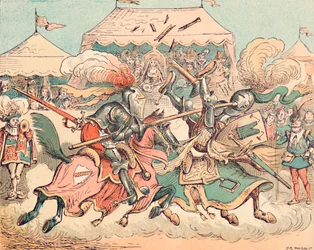 中世のトーナメント、c1884