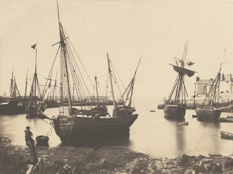 港の風景、1855年頃。