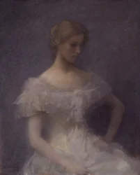 座っている少女、1896年。