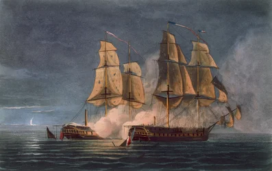 1808年11月10日、HMSアメジストによるThetisの捕獲
