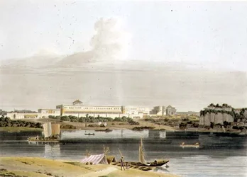 ルクナウのナワブ・スジャ・ダウラの宮殿、『東洋の風景』第4部のプレートXVI、パブ。1802年（アクアチント）。