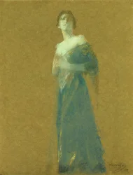青の女性