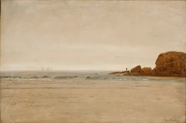 浜辺と岩 1870年 （油彩・キャンバス）