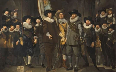 Allaert Cloeck大尉とLucas Jacobsz Rotgans中尉の指揮下にある、アムステルダムの第3地区の将校とその他の市民警備隊員