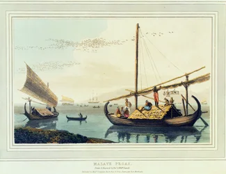 マレー・プロアス、「インドへの絵のような航海」のプレート17、1810年（アクアチント）