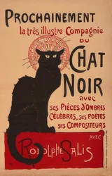 間もなく、ロドルフサリスとの非常に有名なCompagnie du Chat Noir（2. Fassung）。フランクライヒ、1896年、インプ。シャルルヴェルノー、パリ