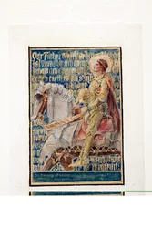 卿の祈りのための漫画、モザイクパネルのスケッチ、アーネストホワイトハウスメモリアル、1896年