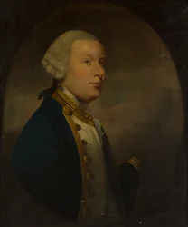 フェッテレッソのロバート・ダフ提督の半身像（キャンバスに油彩）