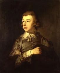 ウィリアム・ピット（1759-1806）とされる「少年の肖像」（油彩・ボード
