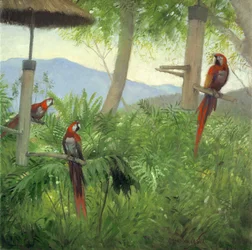 山の鳥 2001年 （油彩・キャンバス）