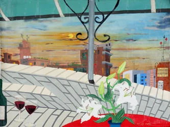 Lily with company, 2008, 油彩・キャンバス