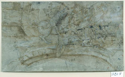 バトル（紙にペン＆インク）