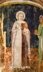 聖アグネス トマソ・ダ・モデナ（1326-1379）作 フレスコ画 サン・ニコロ教会（トレヴィーゾ）にて